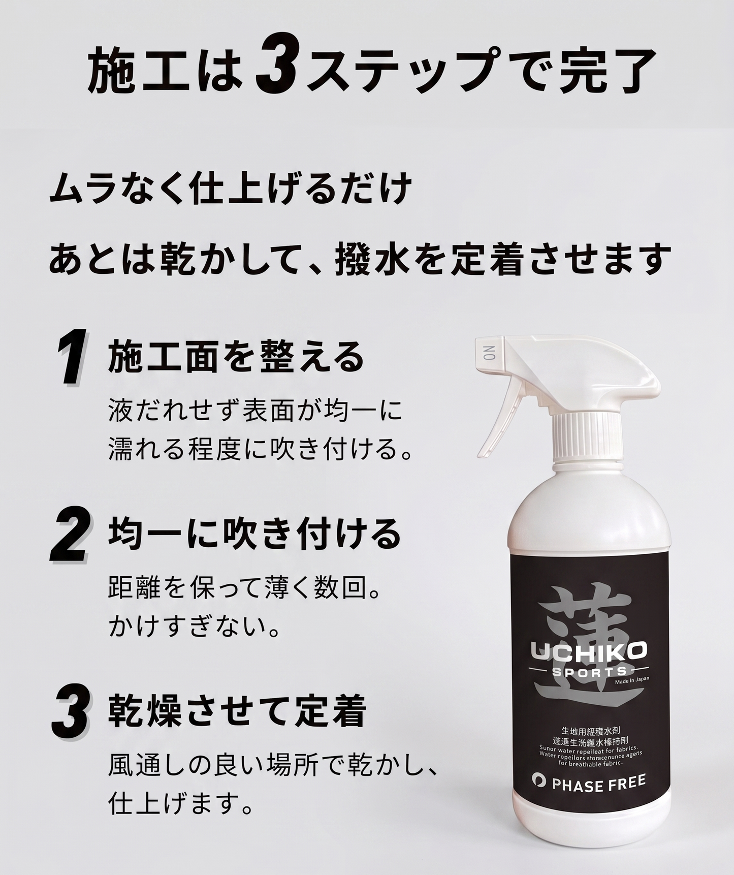 生地繊維用超撥水スプレー